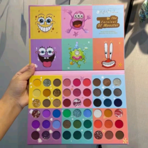 Paleta De Maquiagem Bob Esponja animes 54 Cores Sombra De Olho Com Glitter Perolado Matte